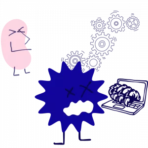 Illustration of the primitive brain for 10 Hypnotherapy